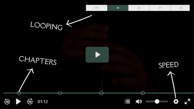 Tin Whistle Course - Smart video controls